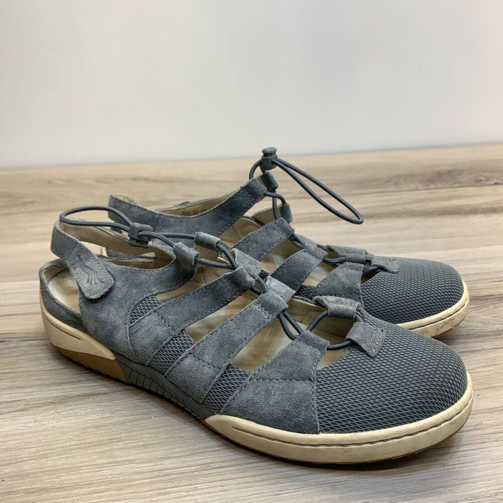 Dansko Womens Riona Sport Sneaker Sandals Suede Slate Blue Gray Size 38 US 8‎